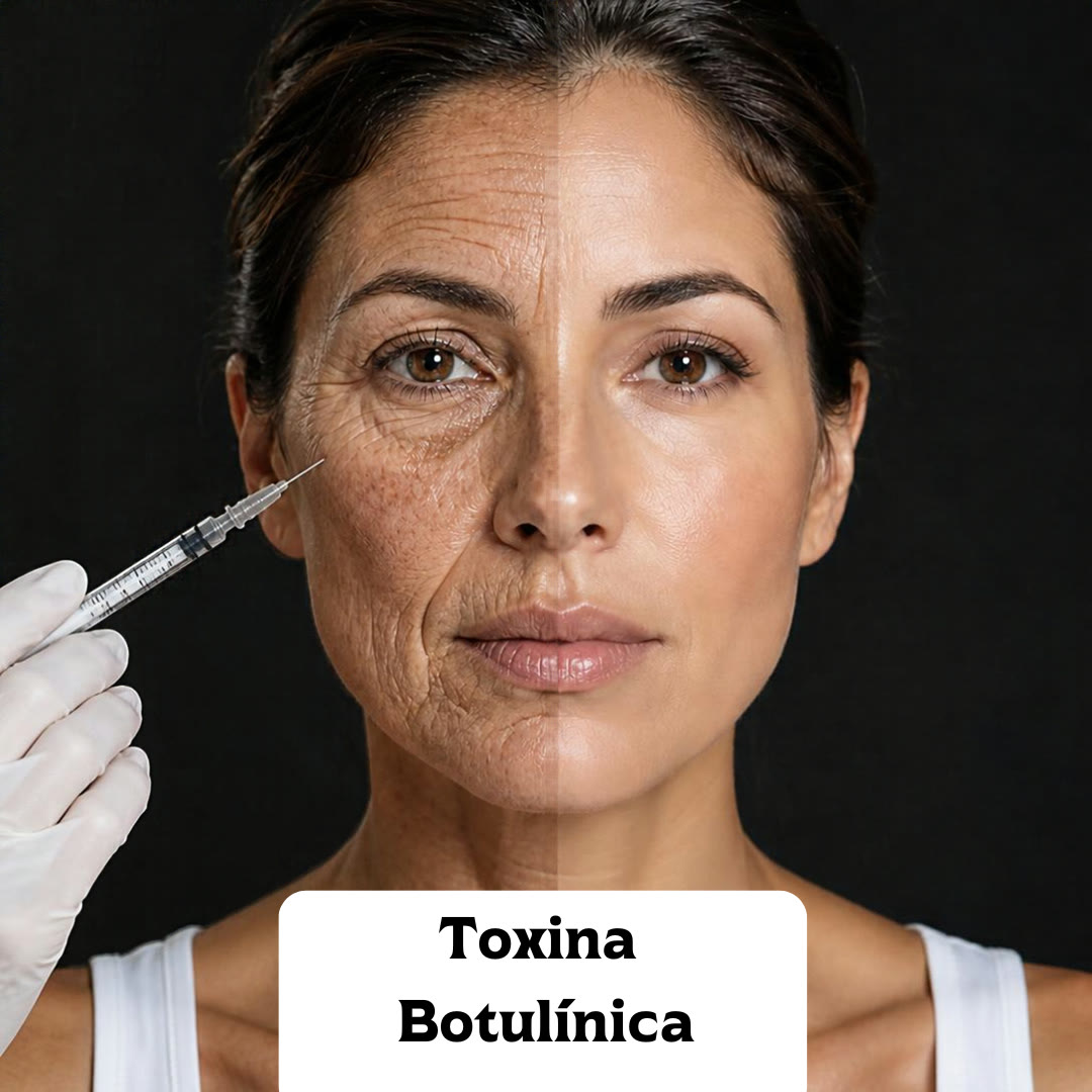 Aplicación de toxina botulínica en el tercio superior del rostro